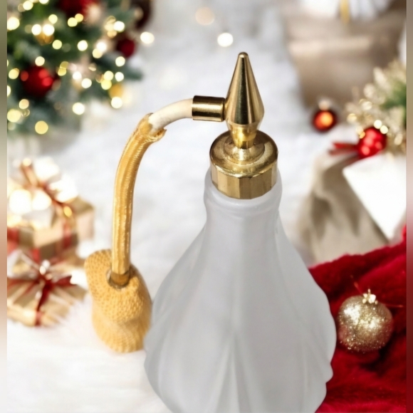 VTG I. W. Rice & Co. Hand Cut Bottle W/Automizer 7" 1930s Made In Japan - Picture 4 of 9